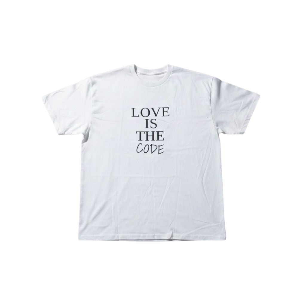 White "Love Is The Code" Tee